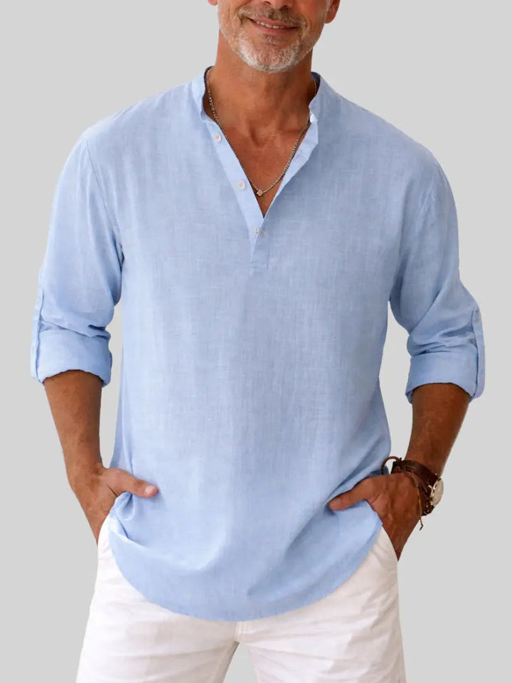 Norton | Camisa de algodón sin cuello