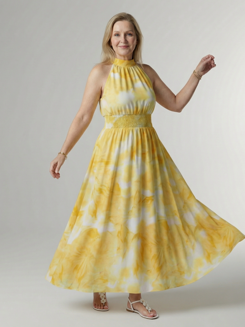 Práxedes | Vestido Midi Halter Estampido