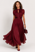 Liberata | Vestido Maxi de Chiffon Rojo