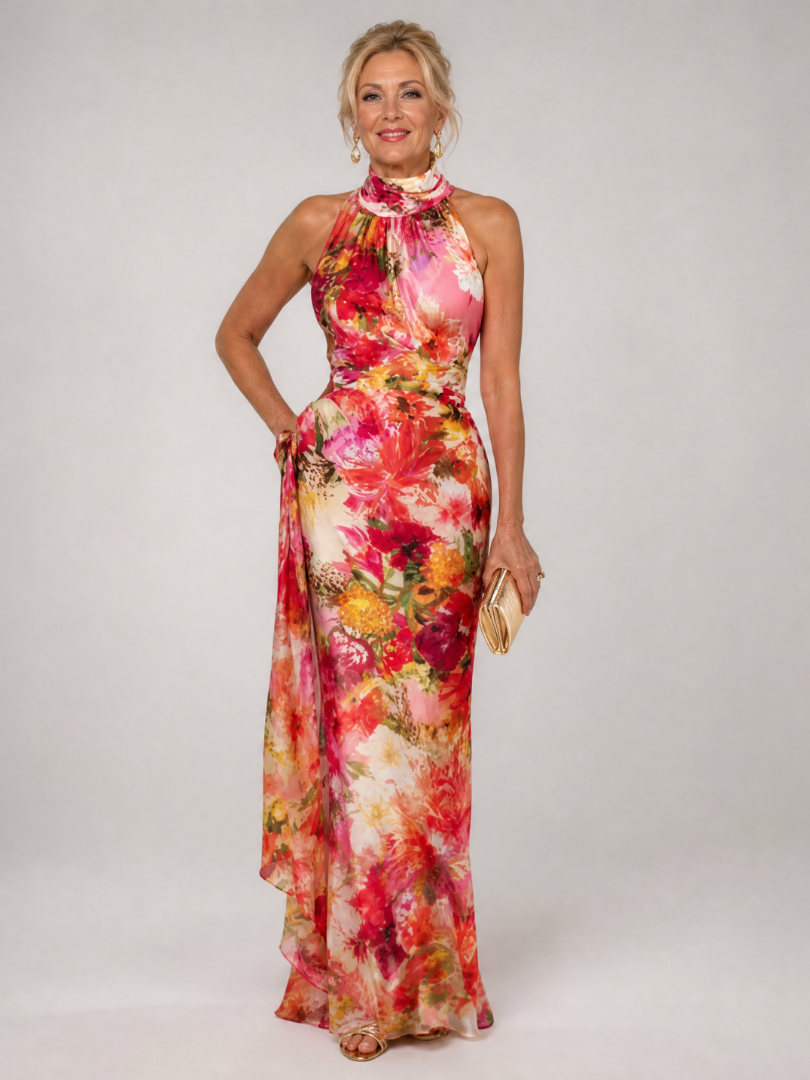 Kimetz | Maxi Vestido Halter Floral