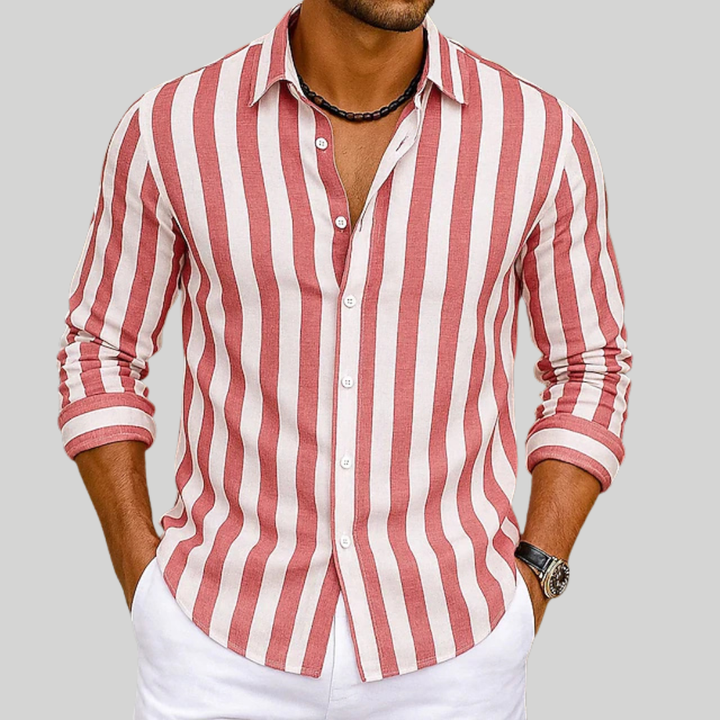 Justin | Camisa de lino a rayas para vacaciones