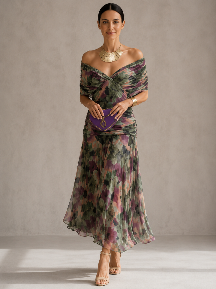 Tillie | Vestido maxi de noche coral