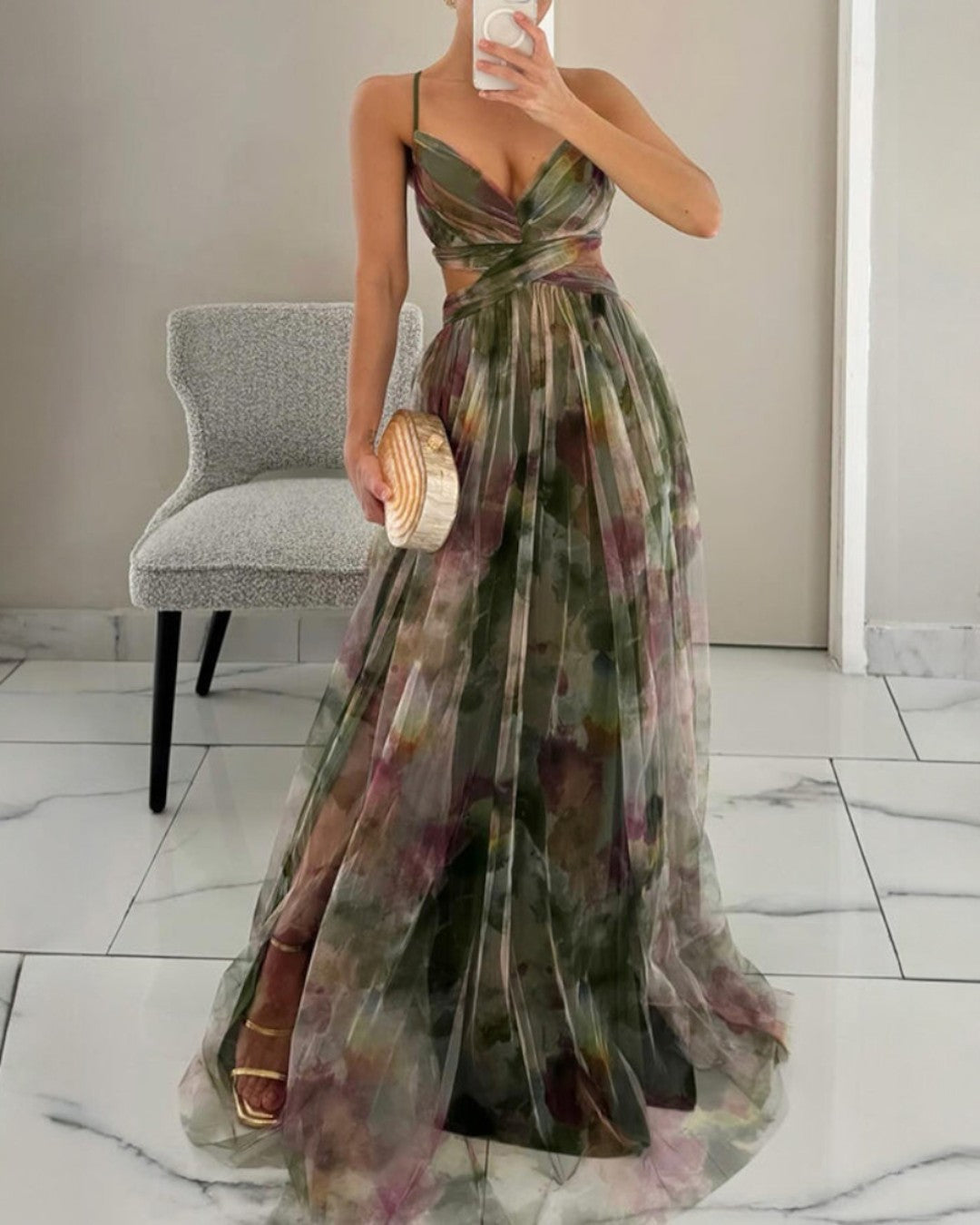 Olivia | Vestido maxi floral de ensueño