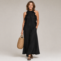 Fina | Vestido Maxi Halter con Volantes