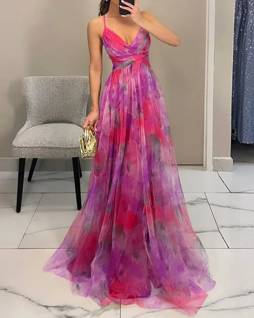 Olivia | Vestido maxi floral de ensueño