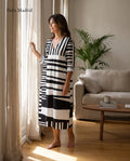 Tecla | Vestido Midi Estampado Gráfico