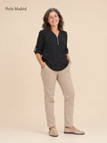 Patrona | Blusa Elegante con Cremallera
