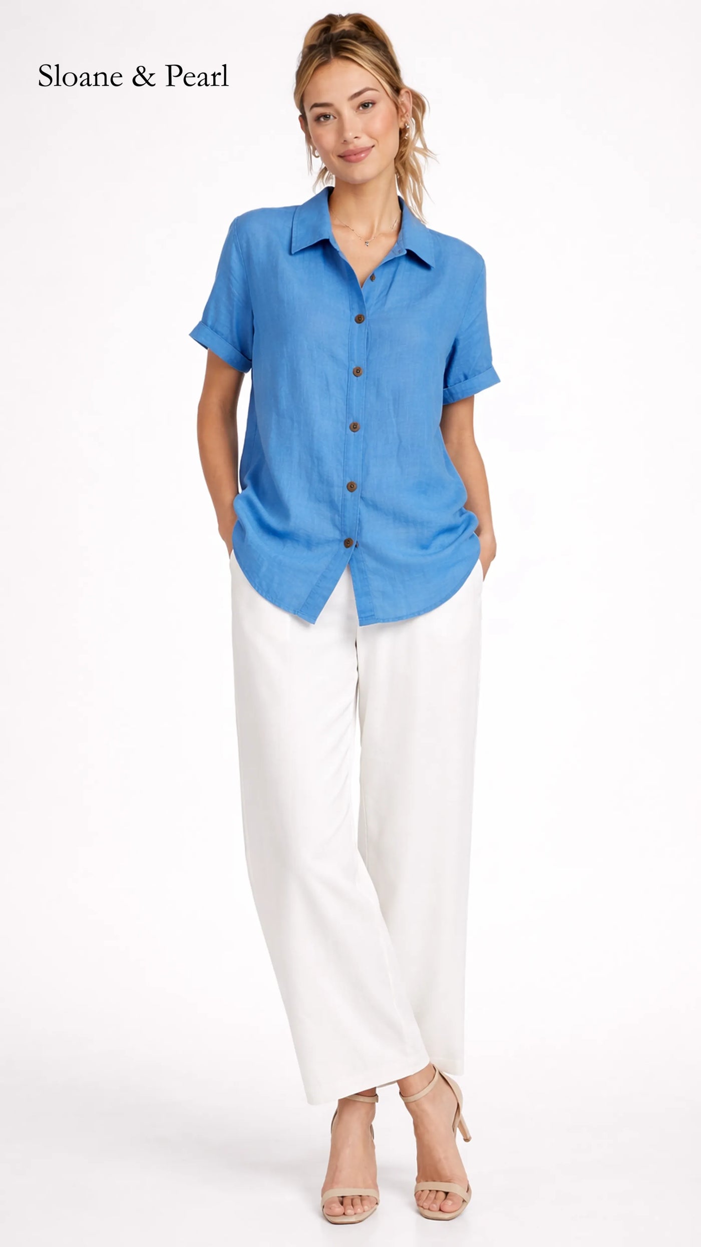Sudie | Blusa de algodón con botones