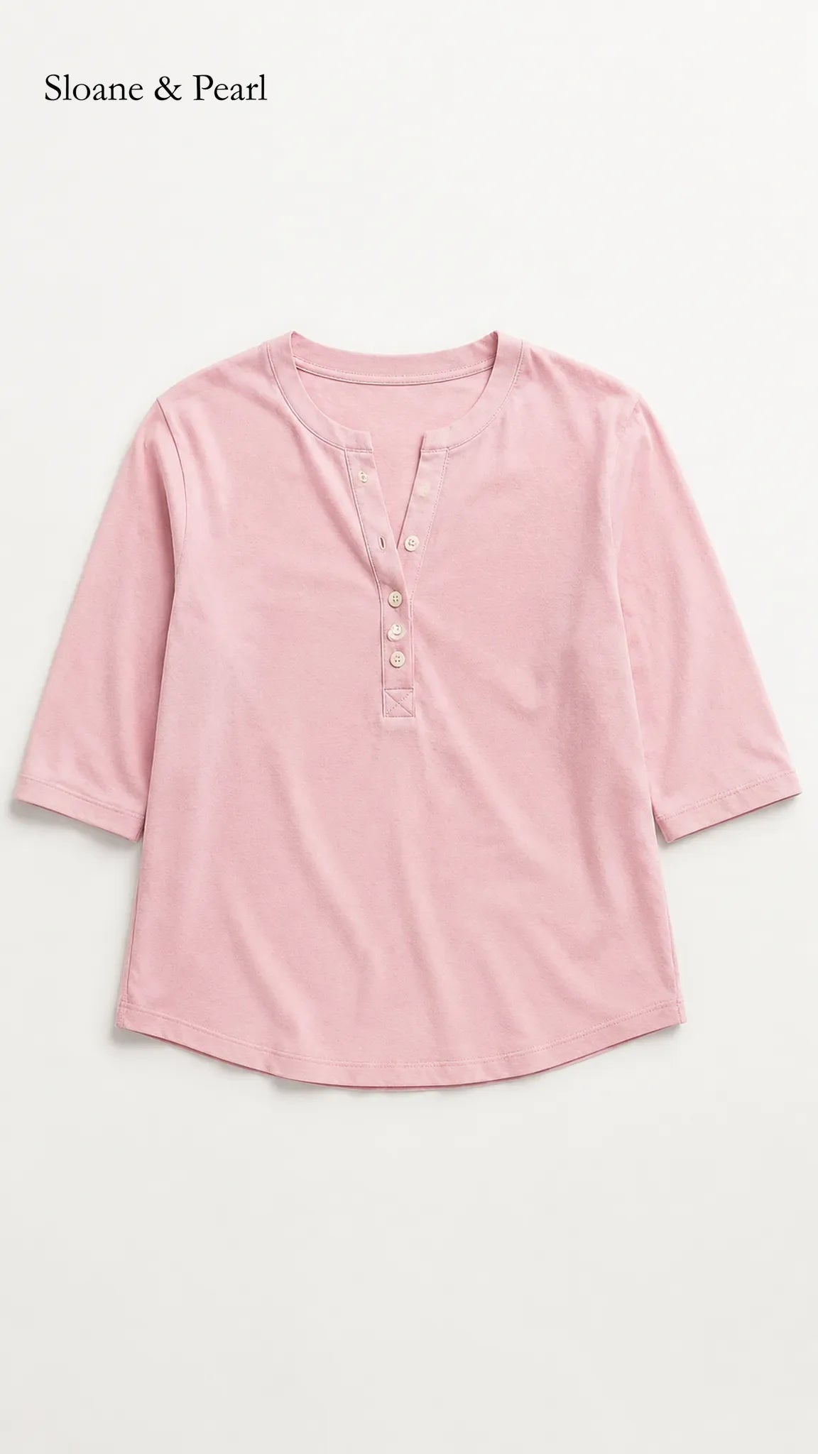 Liana | Top Henley de algodón con detalle de botones