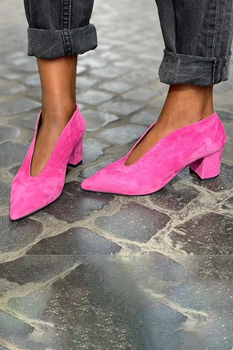 Naya | Pumps Tacón Bloque Puntiagudos