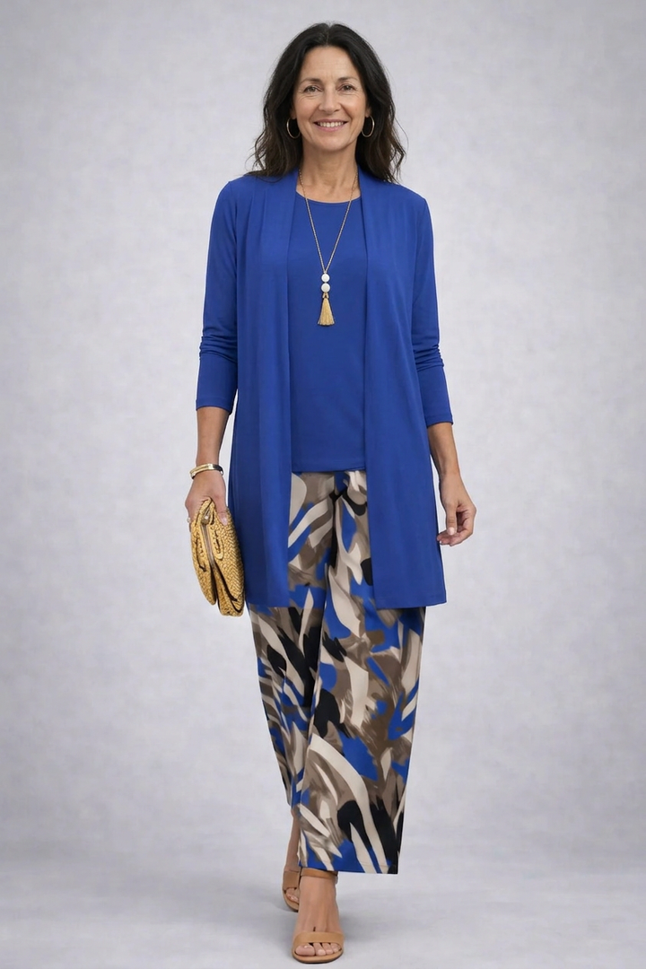 Nerys | Conjunto elegante de 3 piezas en azul