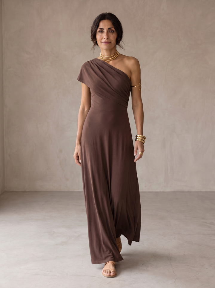 Zuriel | Vestido midi de lino y seda