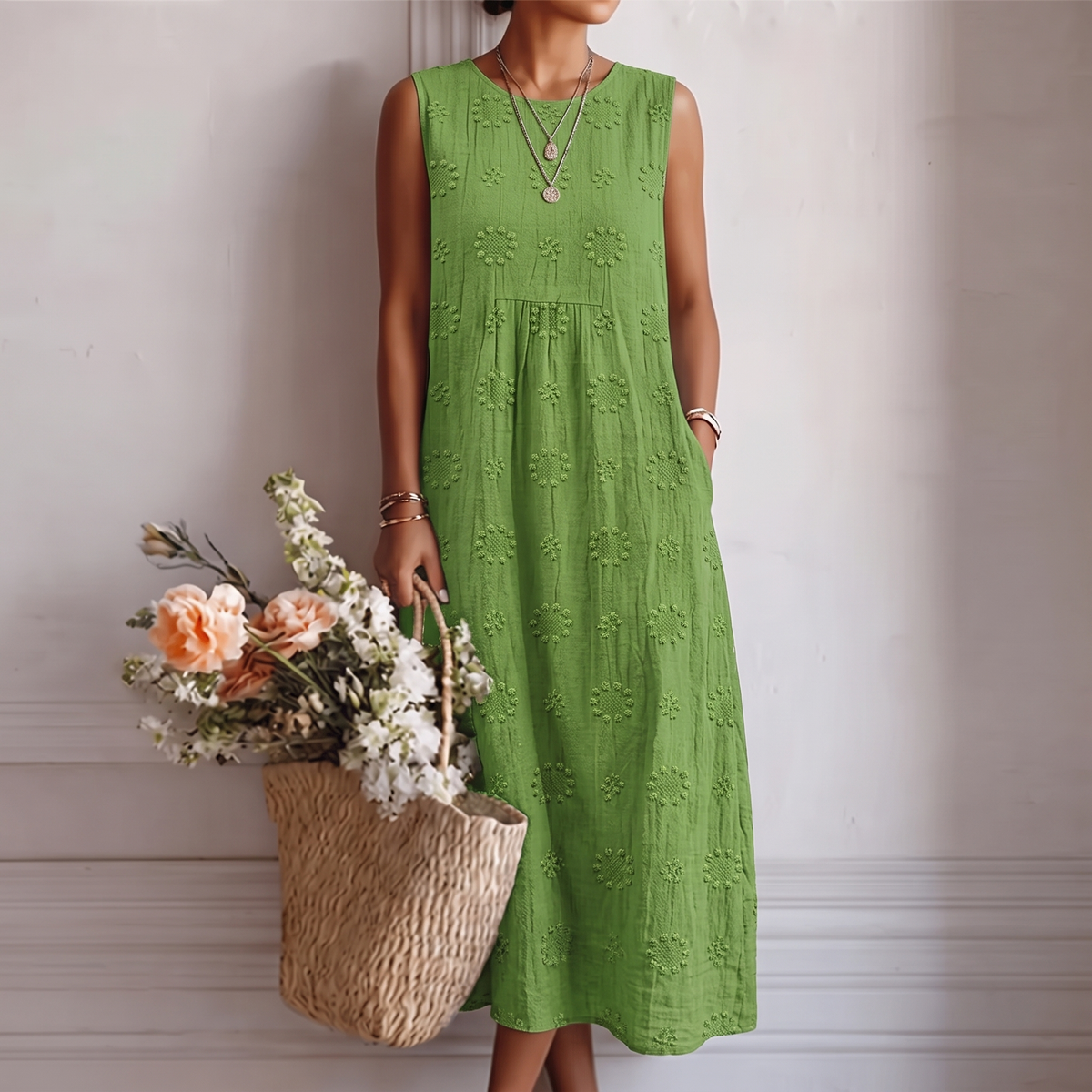 Ángeles | Vestido Midi Brisa Diaria