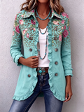 Aurea | Chaqueta Boho Floral y Leopardo
