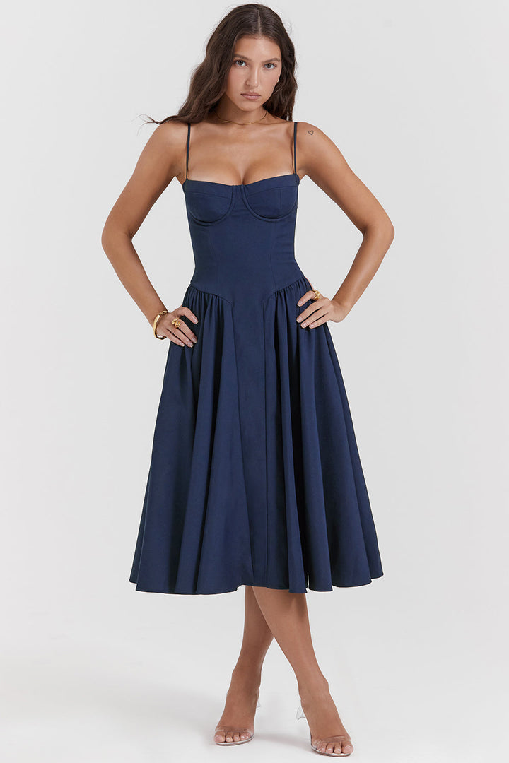 Dilly | Vestido midi estilo corsé