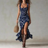 Vesna | Vestido midi boho con mangas de volantes