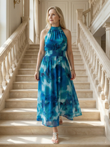 Práxedes | Vestido Midi Halter Estampido