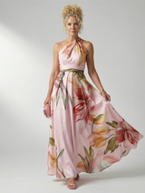 Isolda | Vestido Maxi Floral Halter