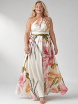 Isolda | Vestido Maxi Floral Halter