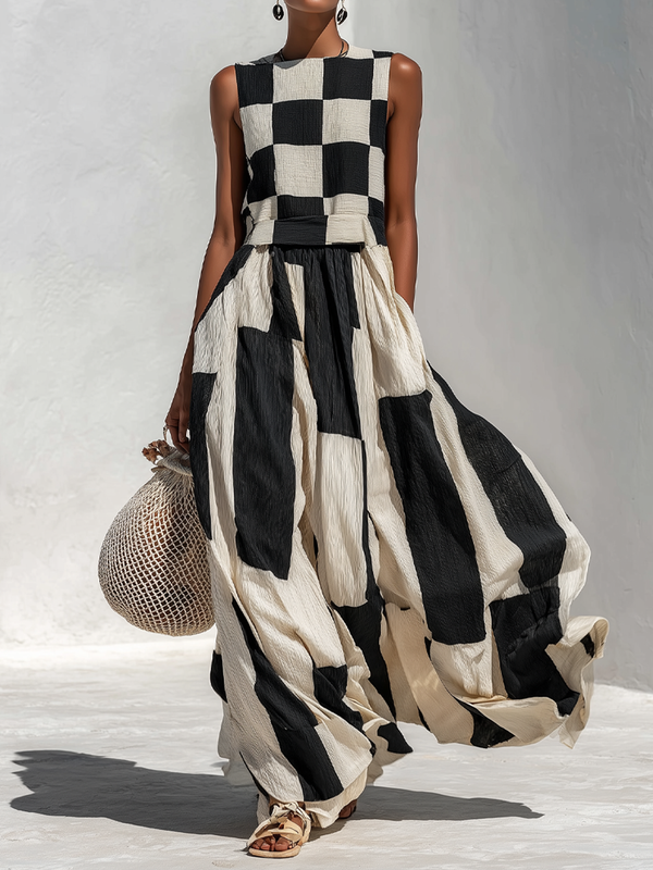 Salu | Vestido Maxi Sin Mangas con Paneles