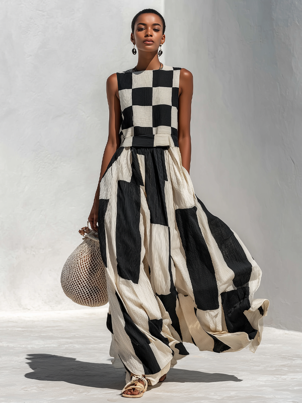 Salu | Vestido Maxi Sin Mangas con Paneles