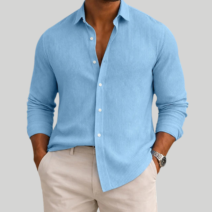 Jasper | Camisa de verano de canalé con botones