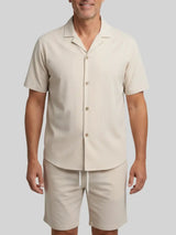Beau | Conjunto de camisa y bermudas de pana aterciopelada