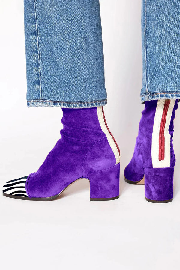 Zayra | Botines Tobillo Estampado Cebra