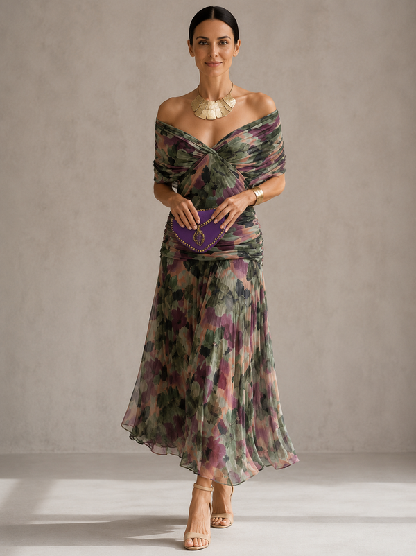 Susana | Vestido maxi de noche coral