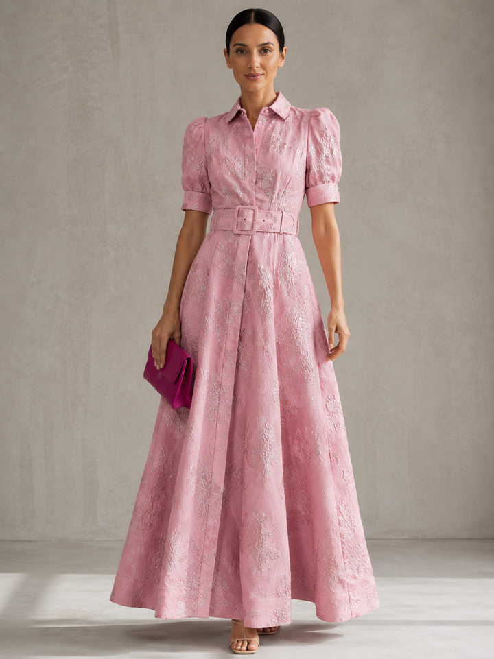 Gillian | Vestido corto con mangas abullonadas