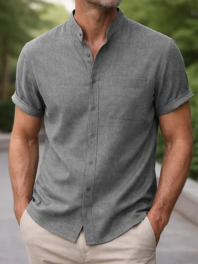 Luis | Camisa de cuello mao