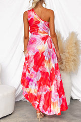 Demeter | Vestido maxi plisado de un solo hombro
