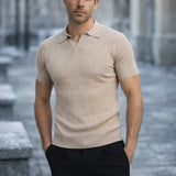 Ward | Polo de punto acanalado con cuello de pico