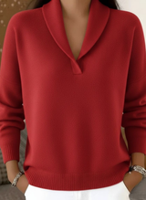 Yara | Jersey Cuello Chal Elegante