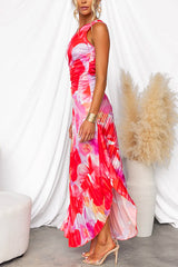 Demeter | Vestido maxi plisado de un solo hombro