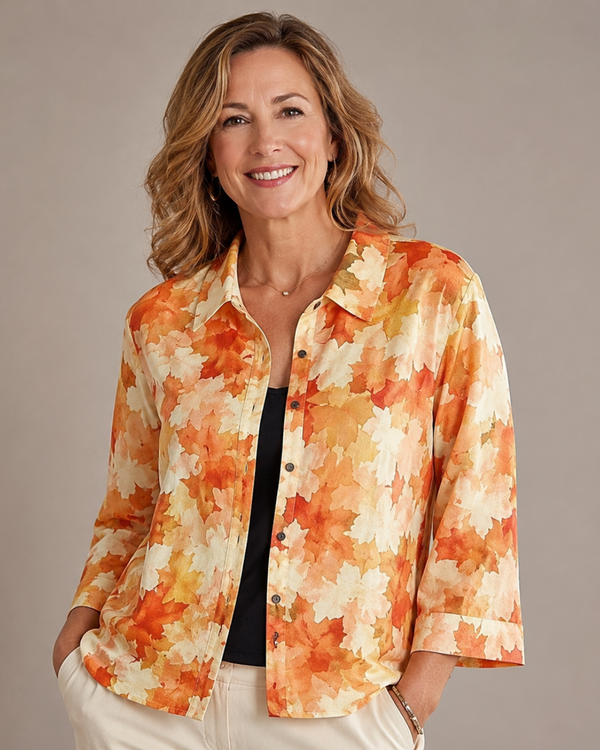 Ocasio | Blusa Hoja Acuarela