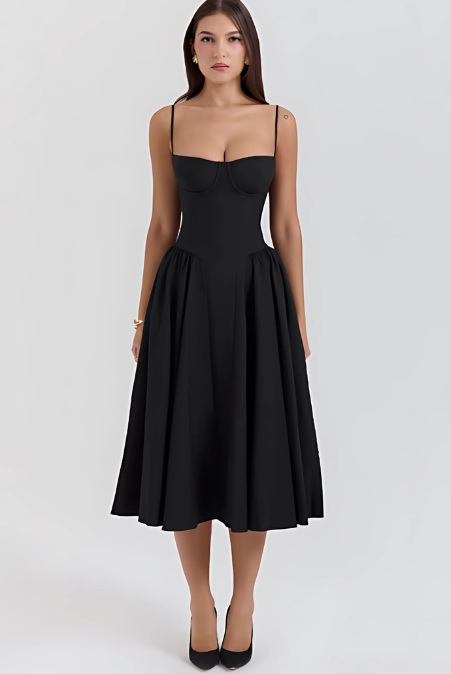 Dilly | Vestido midi estilo corsé