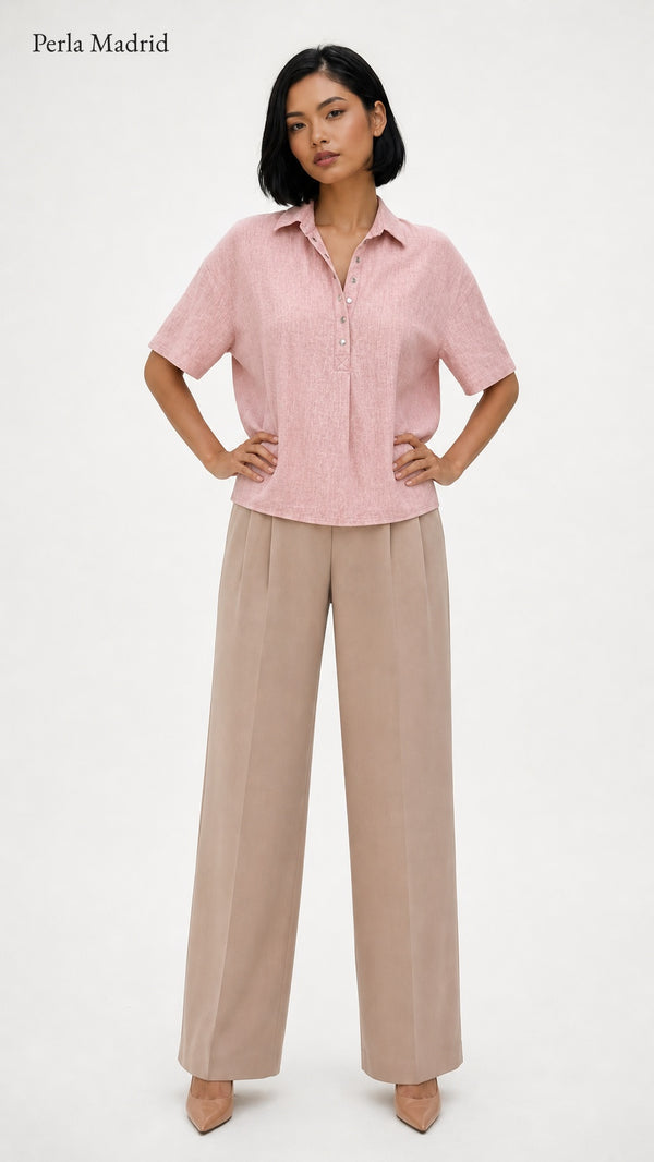 Celia | Blusa con cuello y botones