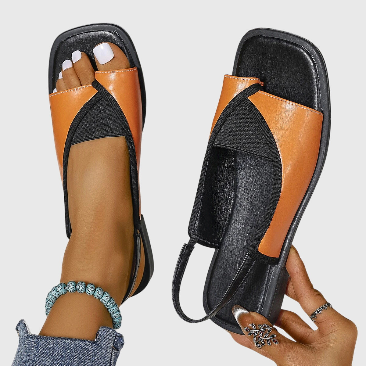 Avril | Sandalias ortopédicas de puntera cuadrada