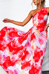 Demeter | Vestido maxi plisado de un solo hombro