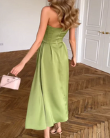 Clarissa | Vestido midi palabra de honor