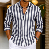Carlos | Camisa de lino a rayas para vacaciones