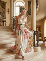 Isolda | Vestido Maxi Floral Halter