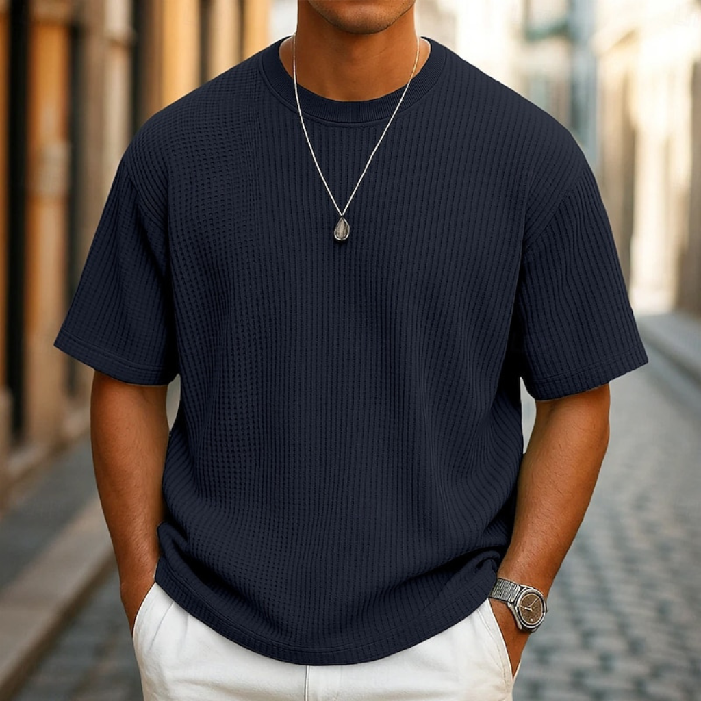 Zachariah | Camiseta de verano de punto gofrado