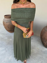 Zuriel | Vestido midi de lino y seda