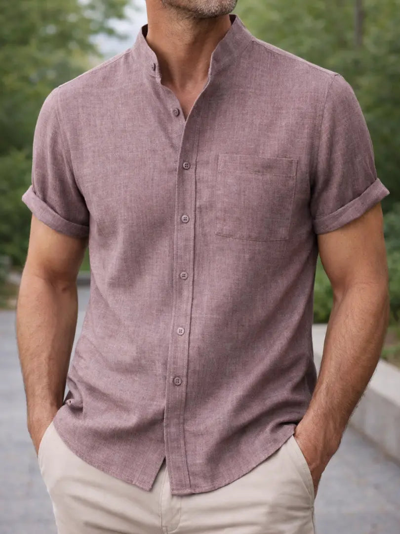 Luis | Camisa de cuello mao