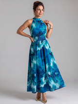 Julieta | Vestido Midi Estampado Abstracto