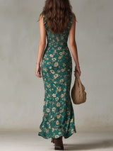 Vesna | Vestido midi boho con mangas de volantes