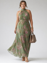 Bittor | Vestido Midi Floral Halter