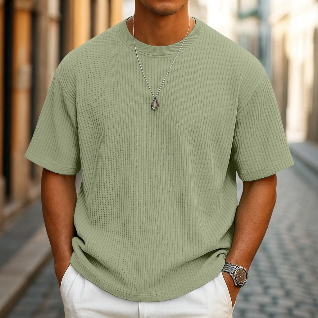 Zachariah | Camiseta de verano de punto gofrado